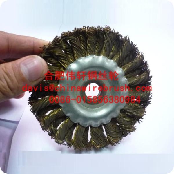 Buy 4" Twist Knotted Copper Wire Brush, Double Row at wholesale prices