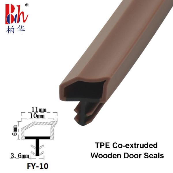 Special Shaped Co-Extrusion Weatherstripings Sealing Strips Brown Color 10*6mm
