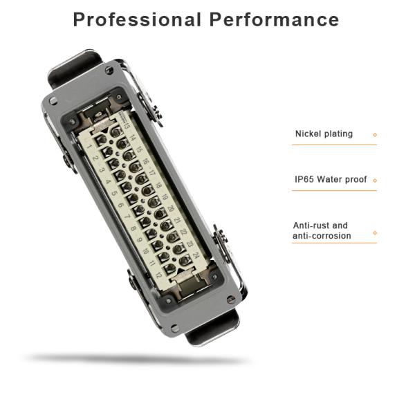 Male Female IP65 Heavy Duty Wire Connectors WHE24C