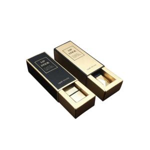 China Custom Logo Rose Gold Card Paper Cosmetic Lipstick Packaging Box on sale