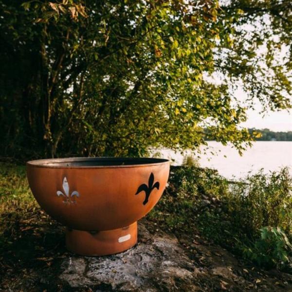 Corten Steel Round Size Fire Bowl Camping Charcoal Bbq Garden Fire Pit Outdoor