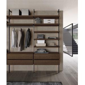 Modern Open Wardrobe Customized Solid Wood Bedroom Wardrobe