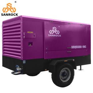 China G2*1 G3/4*1 Outlet Valve Mining Rotary Screw Air Compressor with Cummins Diesel Engine on sale