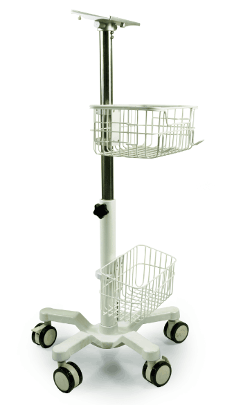 Adjustable Height Patient Monitoring System Medical Mount / Move Trolley Solution