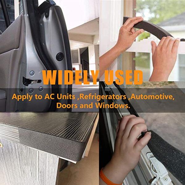 3 mm, Black WeatherStripping High Density Dustproof Door Stopper For Mounting Greenhouse Tarp Posters