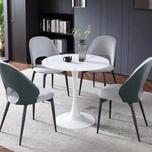 VelvetHollow Backrest Fabric Dining Chairs