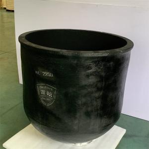 Metal Melting Silicon Carbide Graphite Crucible Round Low Slag Adherence