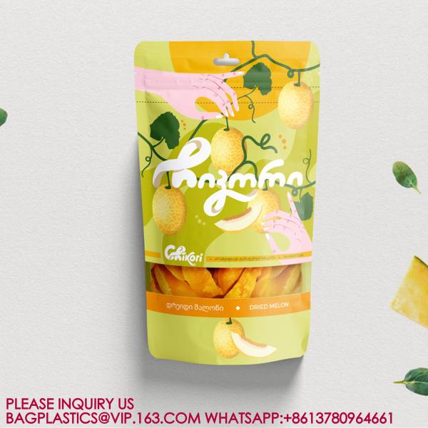 Candy Food Storage Reusable Food Bags Packaging Transparent Window Aluminum Foil Bags