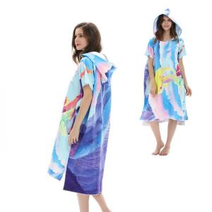 Holeproof Microfiber Poncho Towel Customized Quick Dry Changing Towel