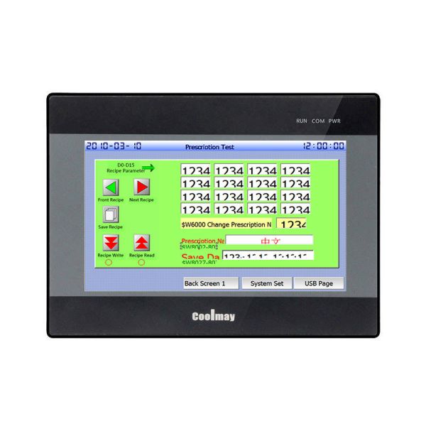 Buy Coolmay 5 Inch HMI PLC All In One RS232 RS485 support Modbus RTU protocal Ethernet optional function plc controller programming plc with hmi touch panel integrated for industrial application at wholesale prices