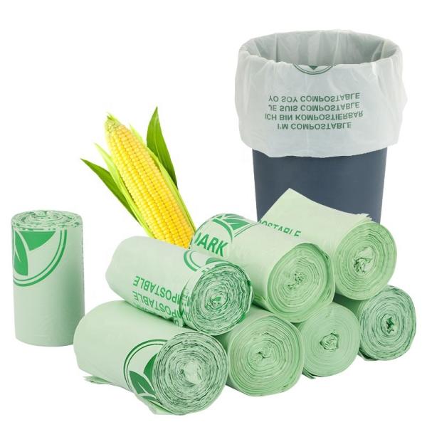 Buy Compostable Biodegradable Plastic Garbage Bags Eco Friendly Cornstarch at wholesale prices
