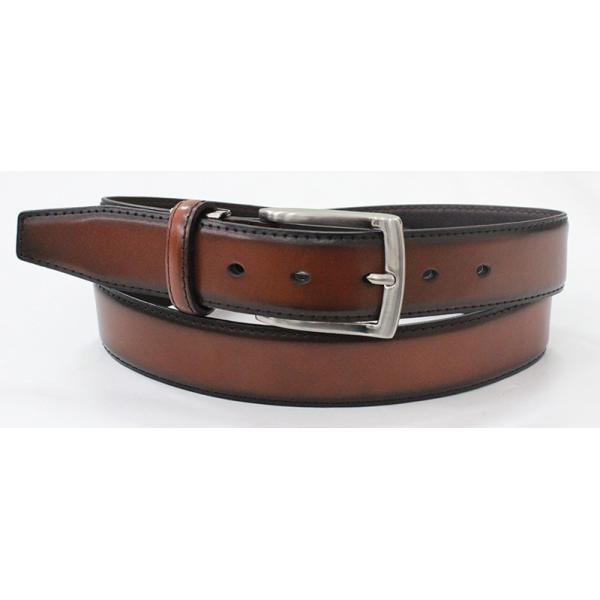 Buy Polished Split Leather Mens Dress Belts Shadow Edges Treatment Available at wholesale prices