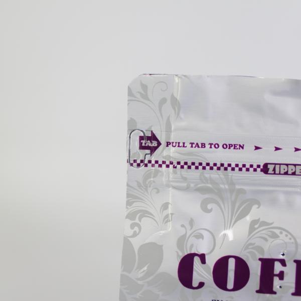 OEM Logo Coffee Stand Up Pouch With Easy Tear Zipper Moisture Proof