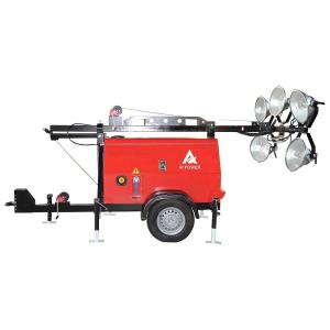 6kw Portable Light Tower Lamp Doosan 50W Obstruction Lights