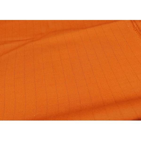 Buy Wear Resisting Orange Anti Static Fire Retardant Fabric  260gsm at wholesale prices
