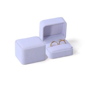 Quality white light green Velvet Jewelry ring packaging Jewellery Box for sale