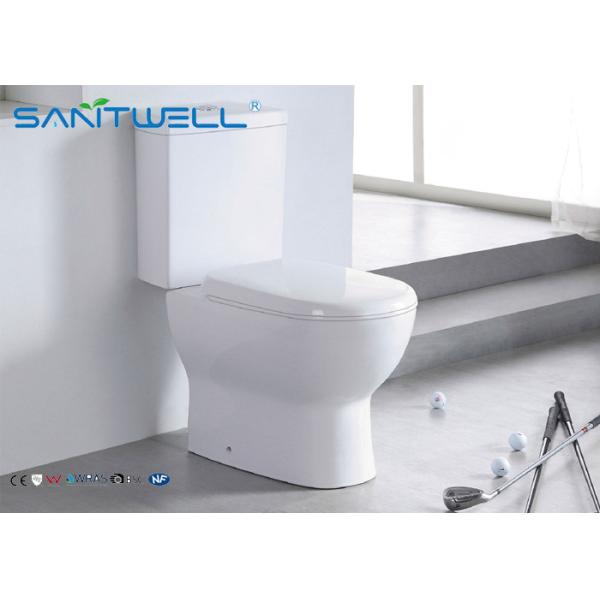 Buy Two piece Close Coupled Toilet bowl watermark dual flush valve at wholesale prices
