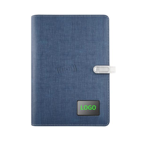 Buy Moistureproof Power Bank Smart Notebook , Leather Notepad With Wireless Charger at wholesale prices