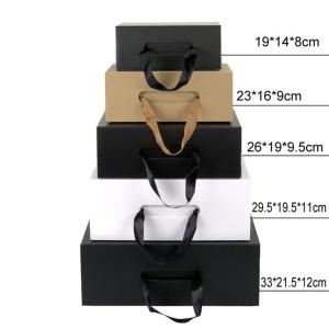 Luxury Custom Printing Packaging Paper Gift Box Handle Corrugated Box
