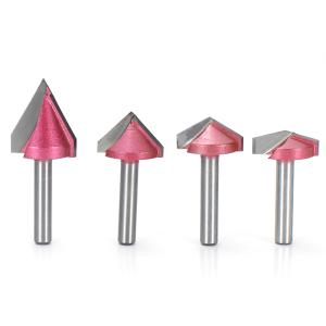 China Tideway 6mm Shank CNC V Bit 60 90 120 150 Degree Carbide V Groove Router Bit for Woodworking Custom ODM & OEM Support on sale