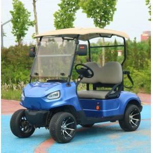 Blue 2 Seater Electric Golf Cart With 48v 4kw Motor Durable Roof And Comfortable
