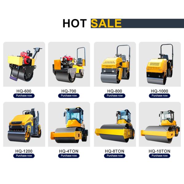 High Quality 1 to 10 Ton Vibratory Roller Compactor Single and Double Drum Asphalt Pedestrian Roller for Construction Projects