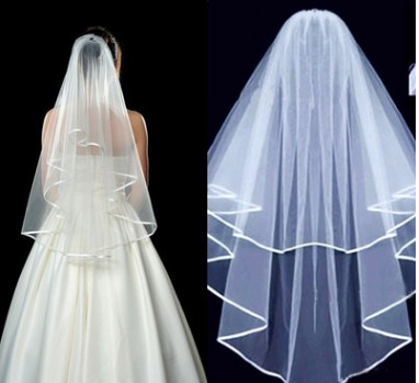 Milk white bridal veil spot manufacturer sells a new style of hair, bridal veil, wedding dress, 3pcs sales