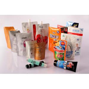 China Standup Heat Seal Cosmetics Pouch , Flexible Cosmetic Packaging Laminated Bag on sale