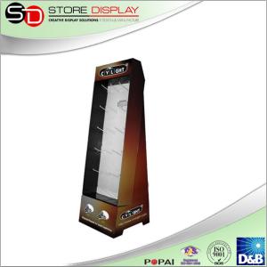 Quality bottles cardboard display cosmetic product display stands for sale