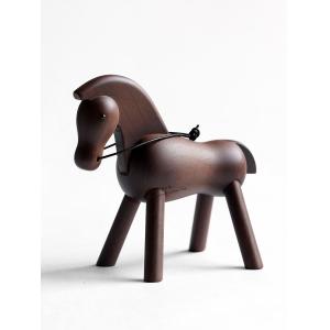 Exclusive Oak Beech Handcrafted Wooden Animals Wooden Horse Toy For Baby