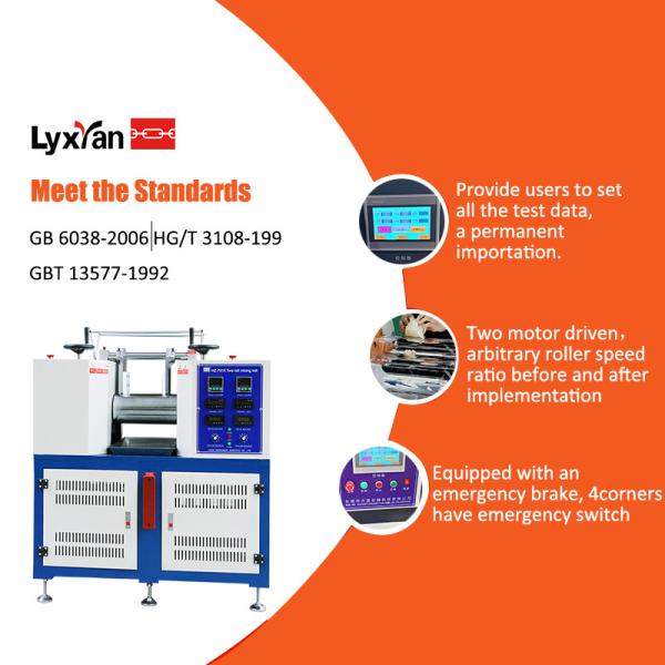 Two Roll Mill For Rubber Sheeting Mixing 10 Inch Roller Diamete 0.1～10mm Roller