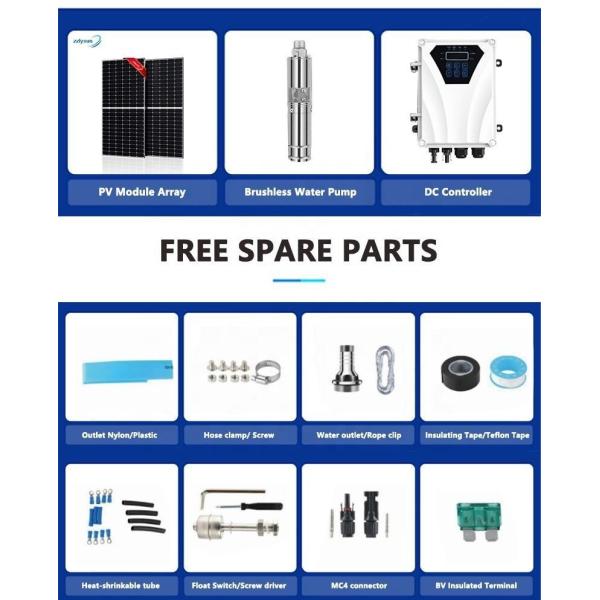 Buy Agriculture Steel Solar Water Pump System Brushless Submersible 20HP at wholesale prices