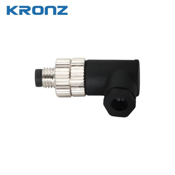 Buy M8 Sensor Connector 5 Pin B Code Male Angle Industrial Circular Connector Waterproof at wholesale prices