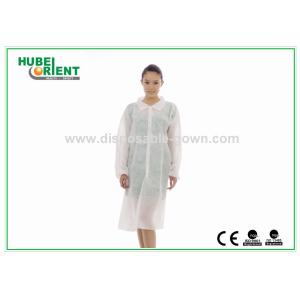 Disposable Protective Nonwoven Lab Coat With Snap Closure