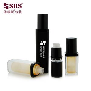 Empty PET Replaceable Double Wall Square Shape Custom Color Facial Serum Airless