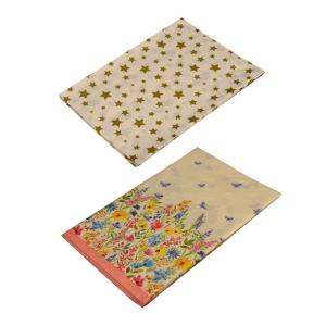 Premium Yellow Paper Tablecloth , 54x108 Camping Picnic Table Covers