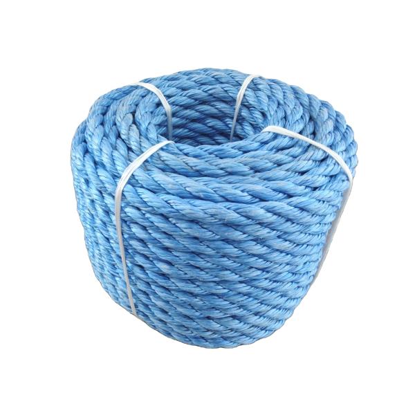 3 Strand Twisted Blue Color 10mmx200m PP Monofilament Danline Polysteel Rope