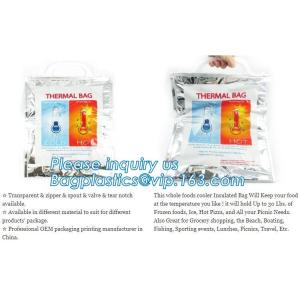 Promotional Aluminium Extra Large Thermal Cooler insulated tote bags with zipper