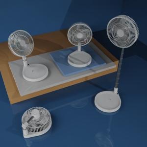 Quality RF Control Rechargeable Handheld Foldable Portable Fan 160*301*260mm Fold Size for sale