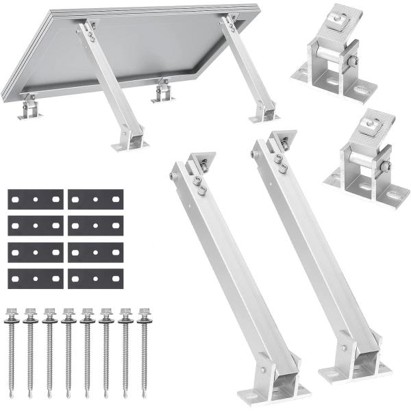 Adjustable Angle Bracket for Solar Panel Mounting on Tile Roof and Wind Load of