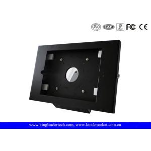 Matt Black Cold Rolled Steel Ipad Kiosk Stand With Lock & Key , Customization