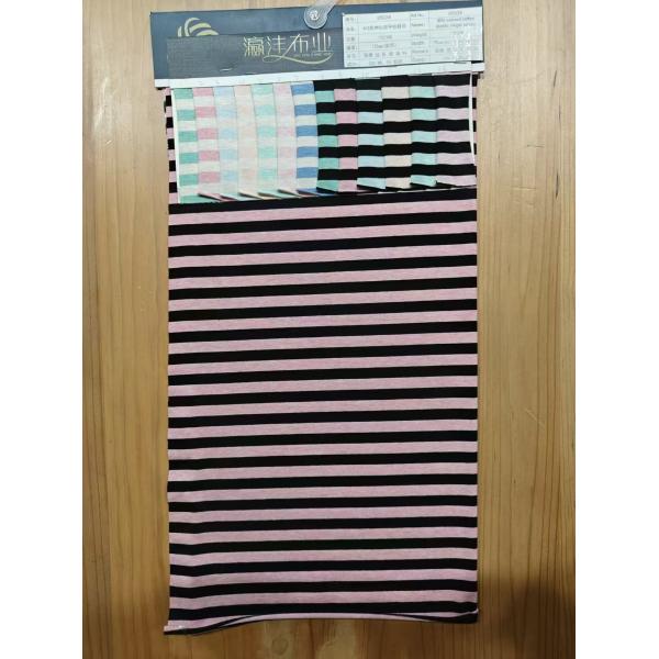 Fashionable And Durable Elastic Smooth Striped Material Fabric For T-Shirt