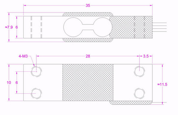 Small size load sensor 2kg small load cell 20N small size weight sensor 5 lb
