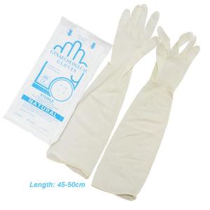 No Allergies White Latex Gloves Disposable Cut Resistant Good Flexibility