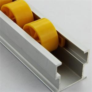 Yellow JY 2045A PP Plastic Roller Track 6063 Aluminum Material
