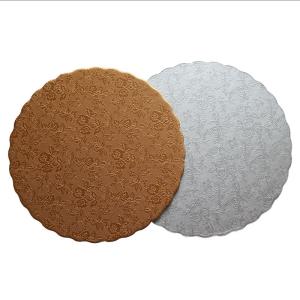 8 Inches Round Silver Gold Embossed Foil Cake Boards