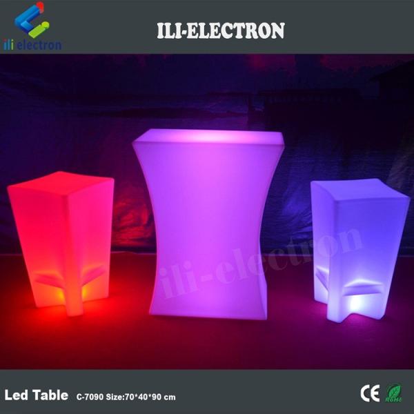 rechargeable illuminated led light up coffee table