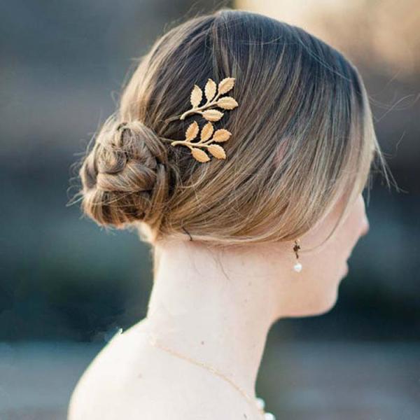 Buy Olive Leaf bride headdress duckbill clip bangs clip hair accessories at wholesale prices