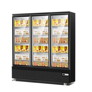 3 Doors Upright Freezer For Ice Cream Display
