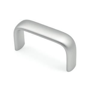 Oval Shaped Black Aluminum Industrial Drawer Pulls White